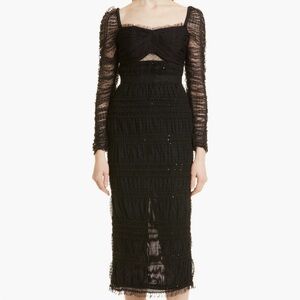 Self-Portrait Black Lace Pencil Skirt